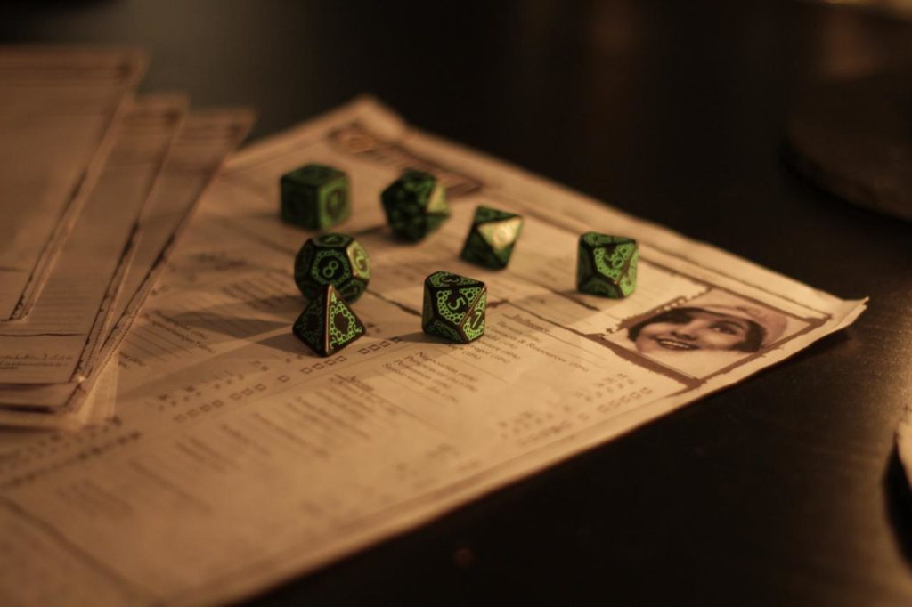 Dés sur fiche de personnage